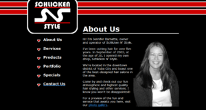 screenshot of Schlicken n Style web site