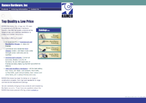 screenshot of Ramco Hardware, Inc web site